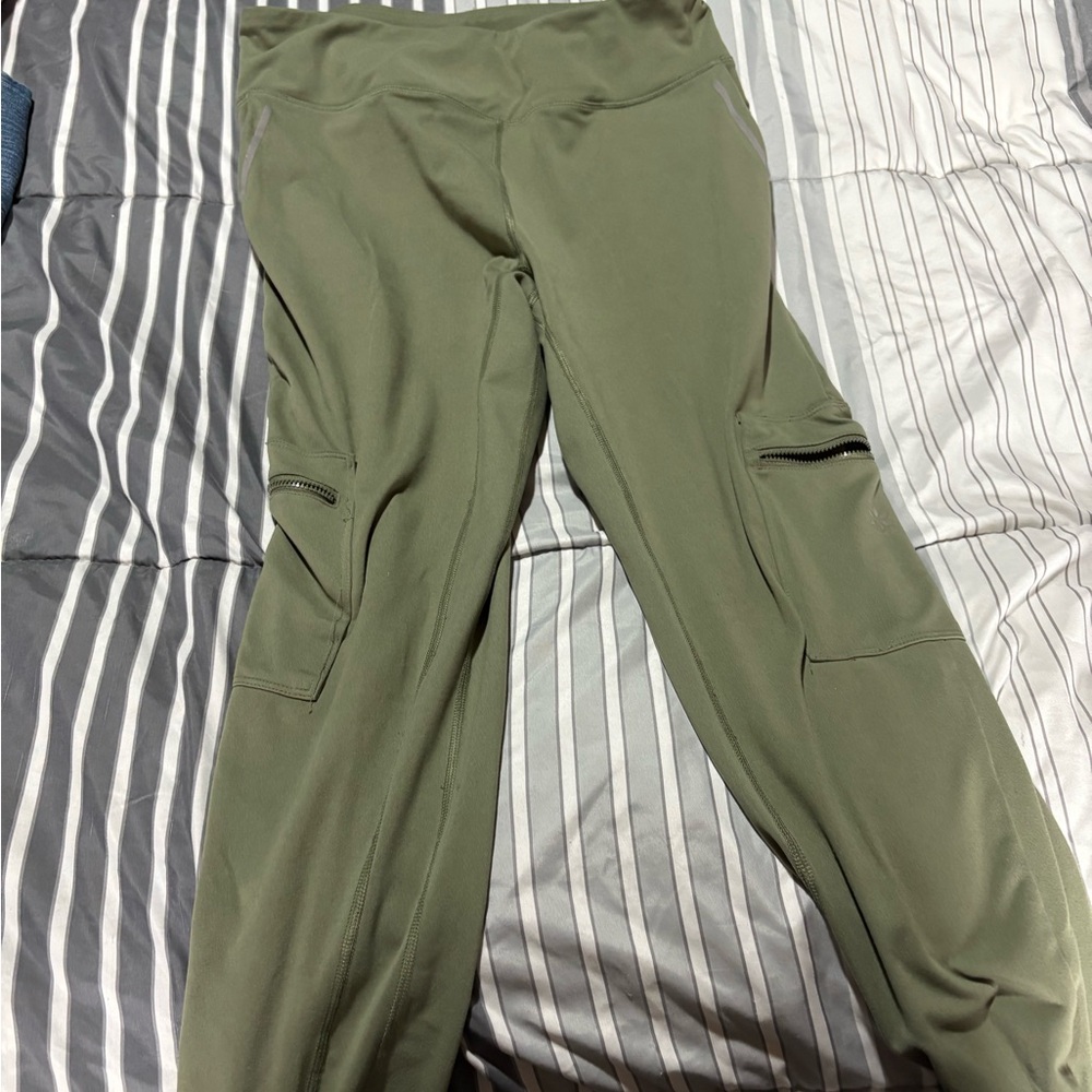 Nine West Sage Green Leggings with Pockets